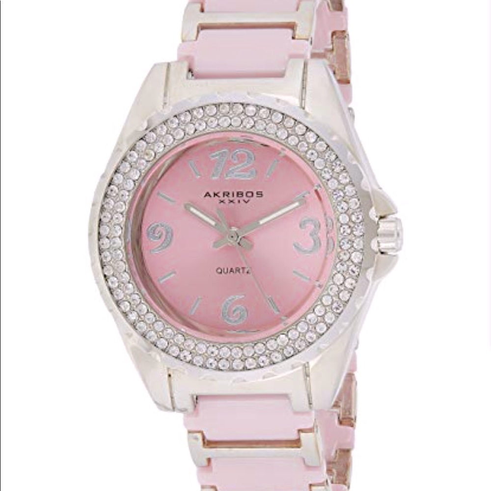 AKRIBOS XXIV WOMEN'S CRYSTAL WATCH - NEW